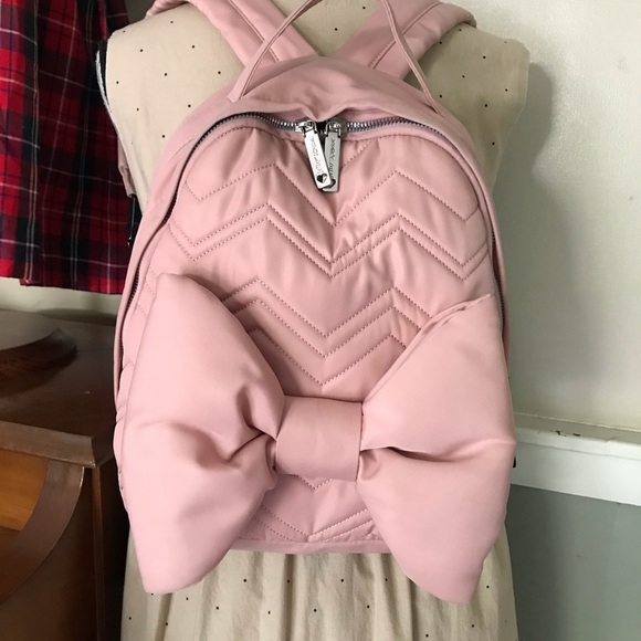 💋Betsy Johnson Pink Bow Backpack‼️FINAL SALE - Picture 1 of 10